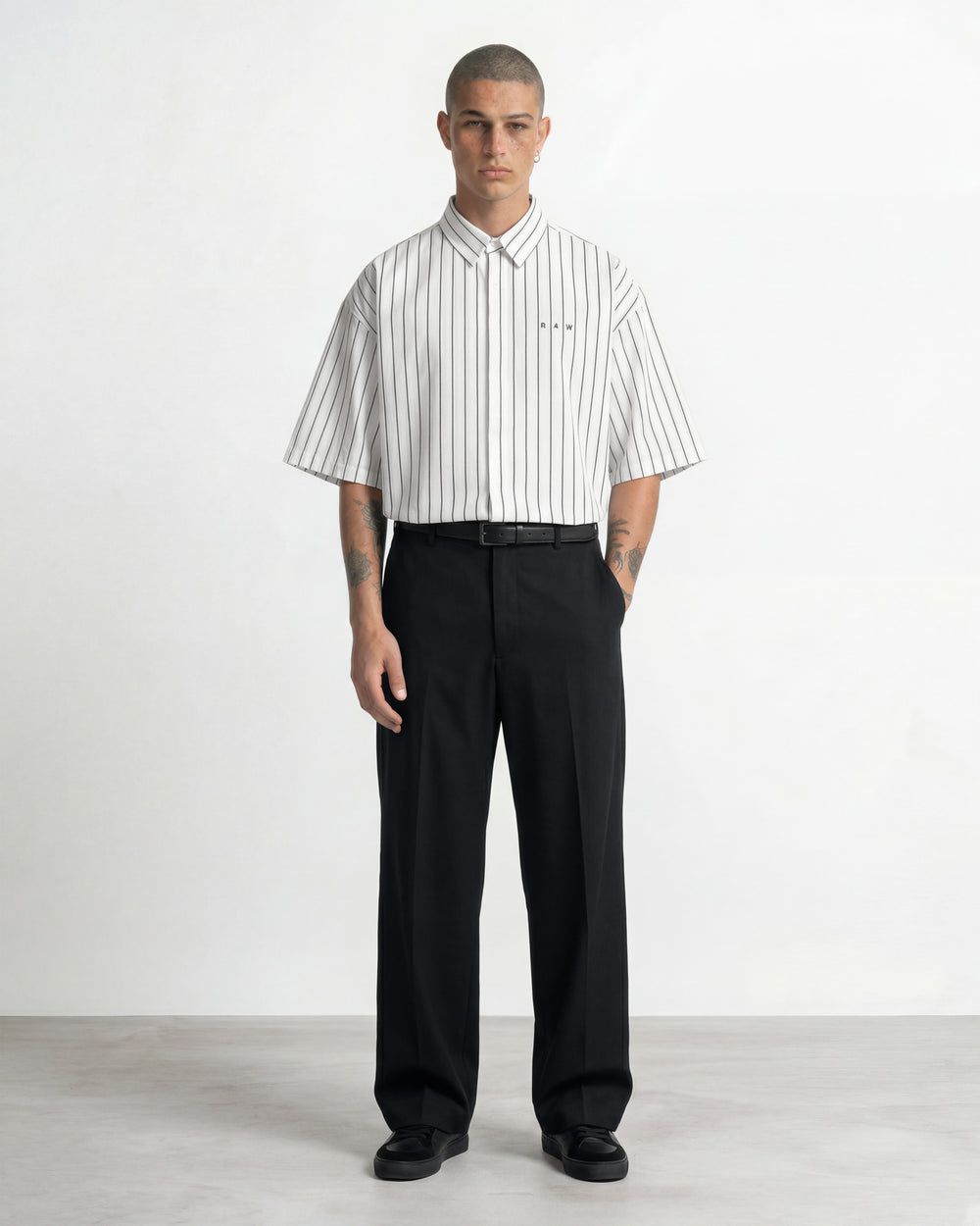 Striped Broken White